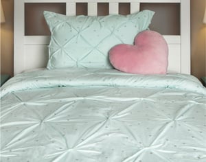 QE Home Aqua Stars Kids' Comforter Set, Blue, Twin
