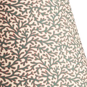 30cm empire shade in aqua red Tuffley cotton by GP & J Baker