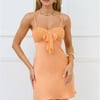 Soft Dream Satin Mini Dress Orange