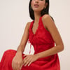 Red Floral Rylee Midi Dress