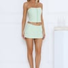Blooming Aura Sequin Mini Skirt Mint
