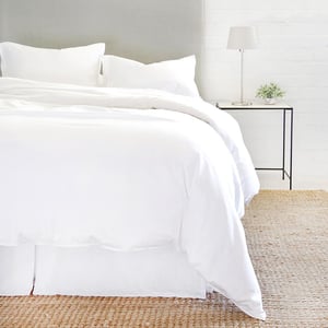Parker Bamboo White Queen Duvet Set