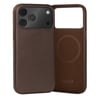 iPhone 17 Pro Leather Bumper Case (MagSafe Compatible) - Dark Brown