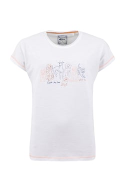 Weird Fish Fetch Front Print Graphic T-Shirt White Size 8
