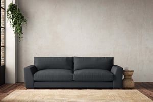 nkuku Guddu Sofa | Make To Order | Grand | Recycled Cotton Thunder