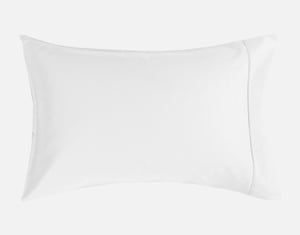 QE Home 300TC Organic Cotton Pillowcases in White (Set of 2), GOTS Certified, King