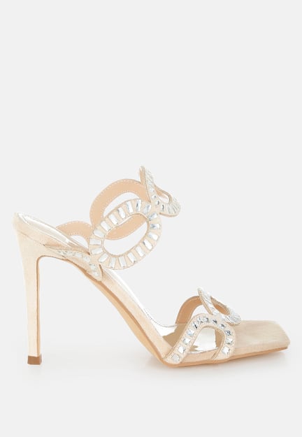 Romashka Cut Out Detail Stiletto Heel Sandals