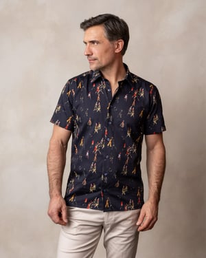 Lowry: Going to Work Short Sleeve Shirt (Navy)