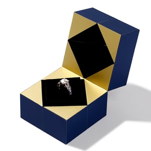 Jeulia Changeable Rubik's Cube Ring Box