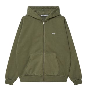 Obey Lowercase Pigment Zip Hood Pigment Deep Lichen Green
