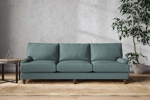 nkuku Marri Sofa | Make To Order | Super Grand | Recycled Cotton Airforce