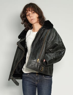 Fur Lined Leather Jacket