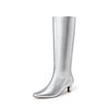 DREAM PAIRS Women   s Wide Calf Square Toe Knee High Boots