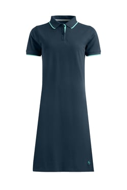 Weird Fish Lynworth Organic Cotton Pique Tennis Dress Navy Size 12