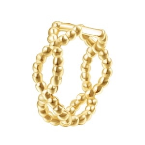 Double Helix Ear Cuff Sterling Silver Gold