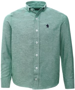 Alex & Turner Junior Long Sleeve Shirt - Green - XLB