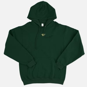 Tiny Embroidered Bumble Bee Hoodie (Unisex)