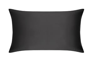 Charcoal Pure Silk Pillowcase - Super King / Without