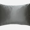 QE Home 100% Mulberry Silk Pillowcase in Pewter, Grey, King