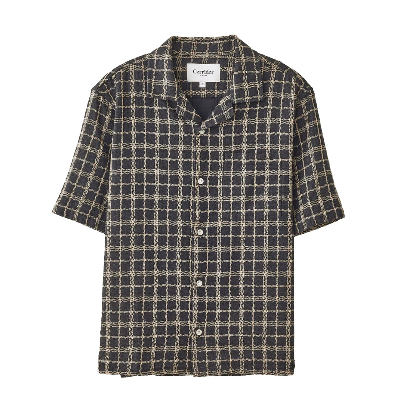 Corridor Wavy Linen S/S Shirt Navy