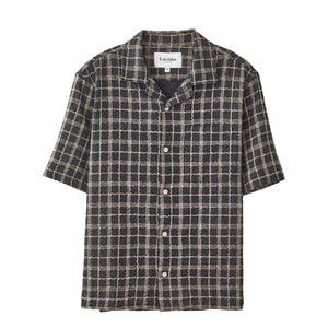 Corridor Wavy Linen S/S Shirt Navy
