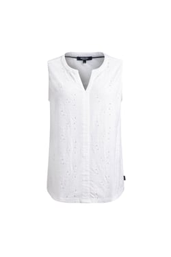Weird Fish Maude Broidery Vest White Size 22
