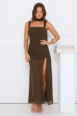 Glow To Go Maxi Dress Olive