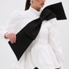 AKIRA So Chic Bow Blouse | Black | Size Small