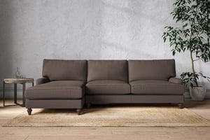 nkuku Marri Left Hand Chaise Sofa | Make To Order | Grand | Recycled Cotton Mocha