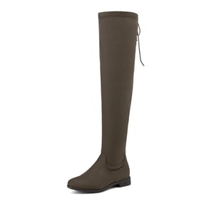 DREAM PAIRS Low Heel Thigh High Boots