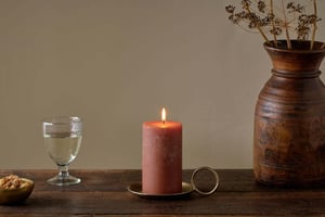 nkuku Rustic Soy Blend Pillar Candle | Candles & Home Fragrance | One Size