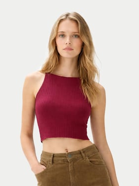 Cashmere Crop Top - L / dry rose / WK732D-0207/0000
