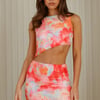 Sparks Fun Mesh Crop Top Orange