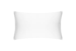 Brilliant White Boudoir Pure Silk Cushion Cover - 30x50cm