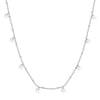Circles Bobble Chain Necklace Silver