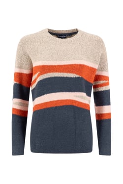 Weird Fish Chiltern Intarsia Knitted Jumper  Chalk Size 22