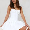 Preppy Mini Dress White