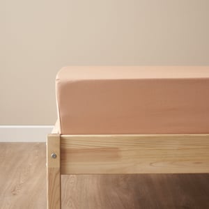 Cotton Sateen Fitted Sheet - Salmon