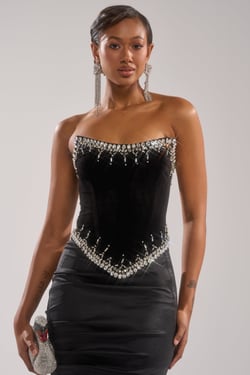 AKIRA Lux Life Corset Top | Black | Size 1X