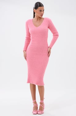 AKIRA Want You Back Knit Midi Dress | Size 2X