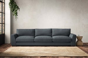 nkuku Guddu Super Grand Sofa | Make To Order | Brera Linen Dusk | Recycled Cotton Flax