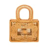 Caracoli Box Handwoven Iraca Purse - Solid Color / Orange