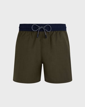 Vilebrequin - Men Merino Wool Super 120's Swim Shorts Bicolor - Swimwear - Magnus - Green - Size XXXL