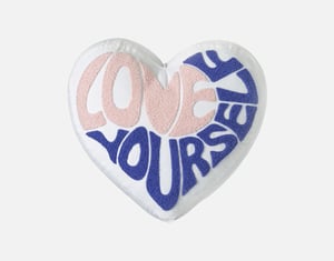 QE Home BeaYOUtiful Cushion in Love Yourself, Scenic, White