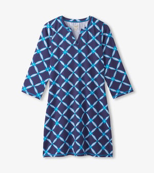 Women's Diamond Ikat Notch Neck Dress
