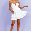 Radiating Words Dress White