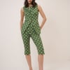 Green Polka Dot Capri Trousers