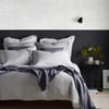 French Blue Sid Stripe 100% Linen Fitted Sheet