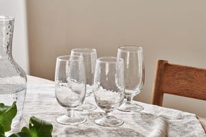 nkuku Yala Hammered Glass Set Of 4 | Glassware | Clear