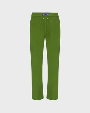 Vilebrequin - Men Linen Pants Regular Fit Solid - Pant - Parc - Green - Size L